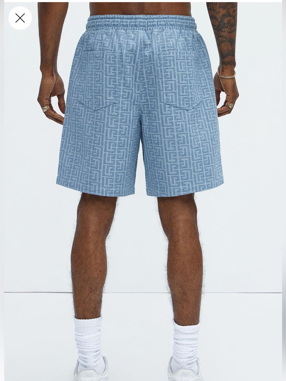 NOVA MEN Light Blue Patterned Matching Set - Picture 4 of 4